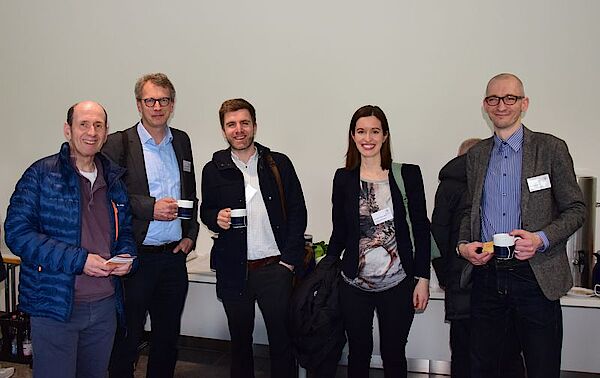 Gruppenbild mit Prof. Dr. Michl, Dr. Rauber, Dr. Wenz und A. Brick