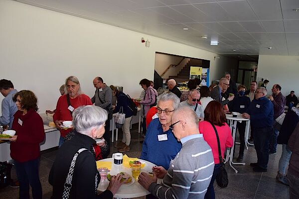 Catering im Vorraum des Hörsaals